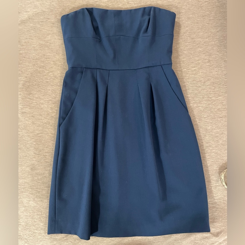 BCBG Maxazria Blue Strapless Dress